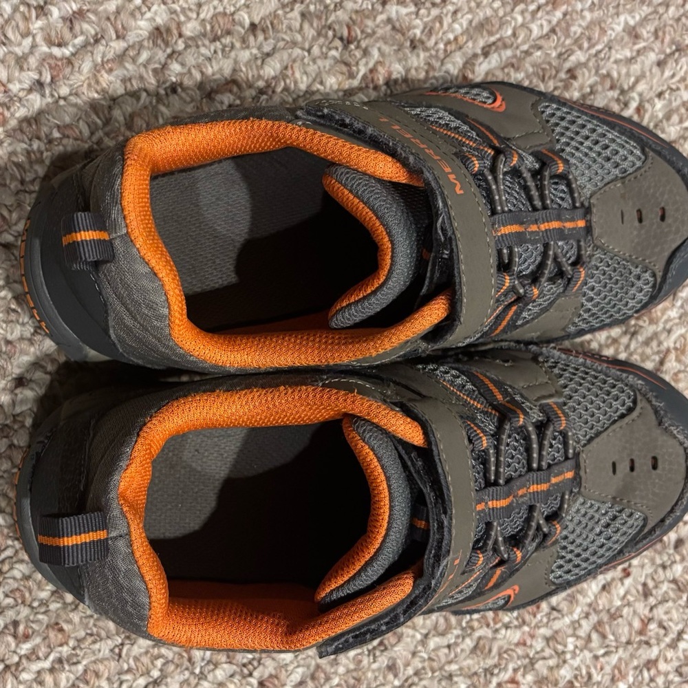 Merrell Gray and Orange Athletic Shoes